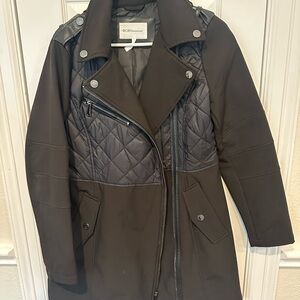 BCBGeneration Black Quilted Trench Coat